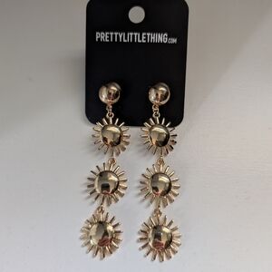 PrettyLittleThing Radiant Gold Drop Earrings
